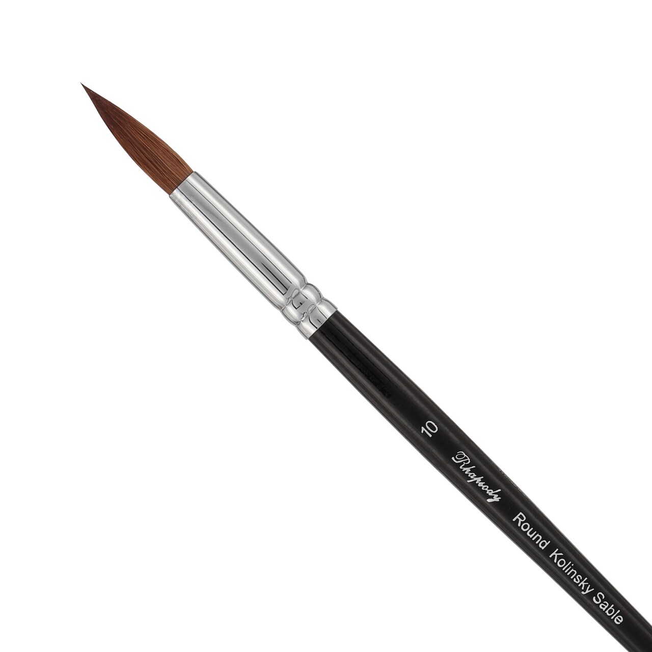 Creative Mark Rhapsody Kolinsky Sable Brushes for Professional Watercolorists - Round Excellent Spring, Full Belly, Split-Proof Points, Chrome Ferrules, Short Handle, English Sizing